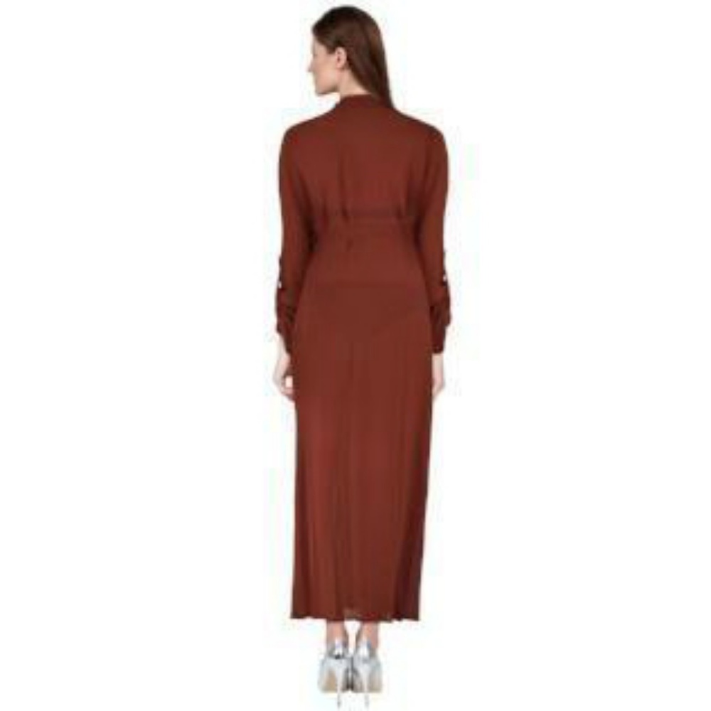 Chiffon Long Duster With Self Tie Belt - Picture 2 of 2